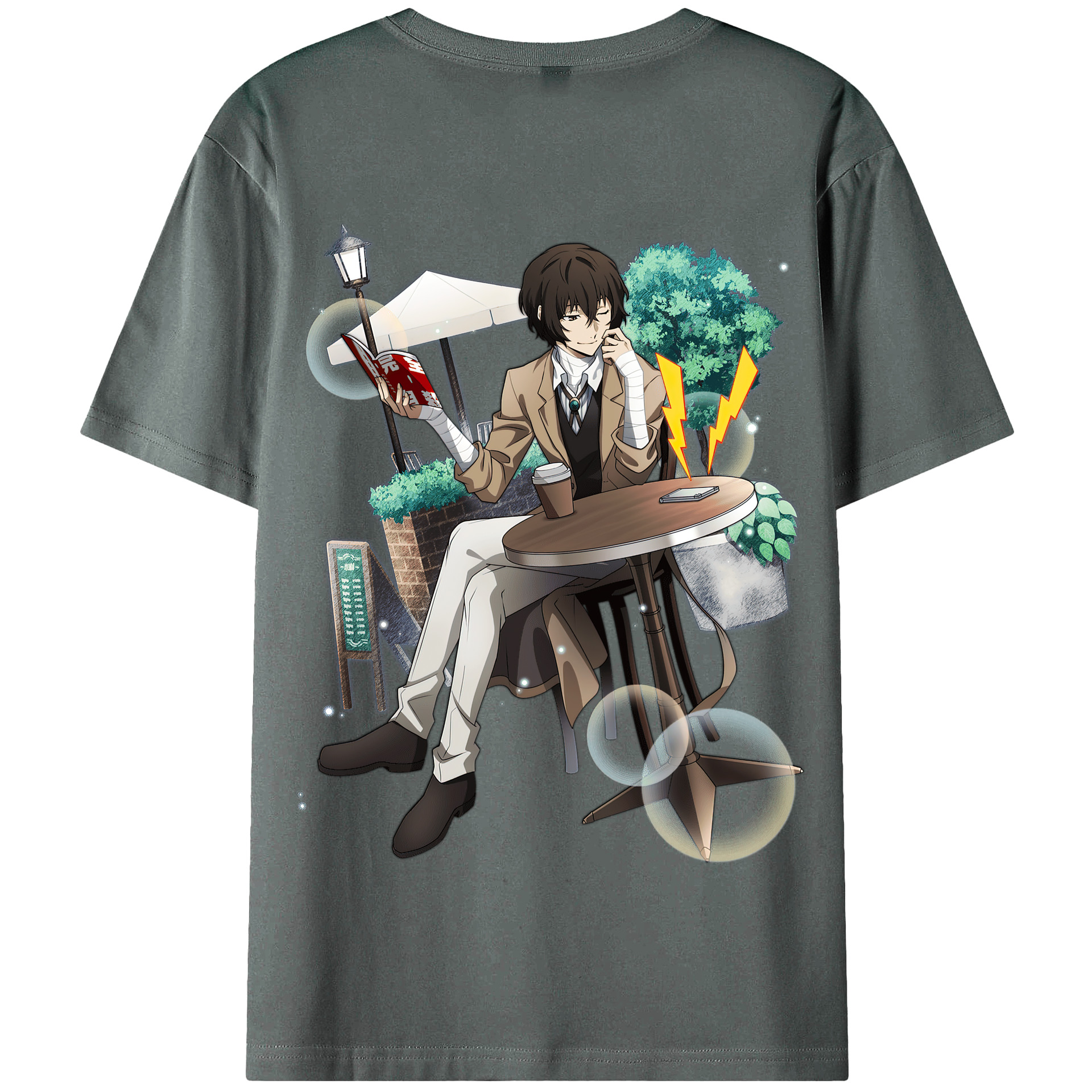 （画像用） 文豪ストレイドッグス Bungo Stray Dogs 綿100％半袖Tシャツ（背面プリント）